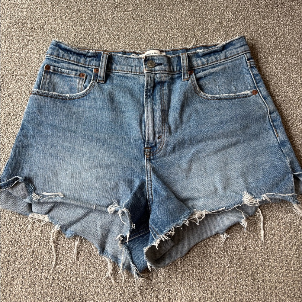 Abercrombie & Fitch High Rise Denim Shorts